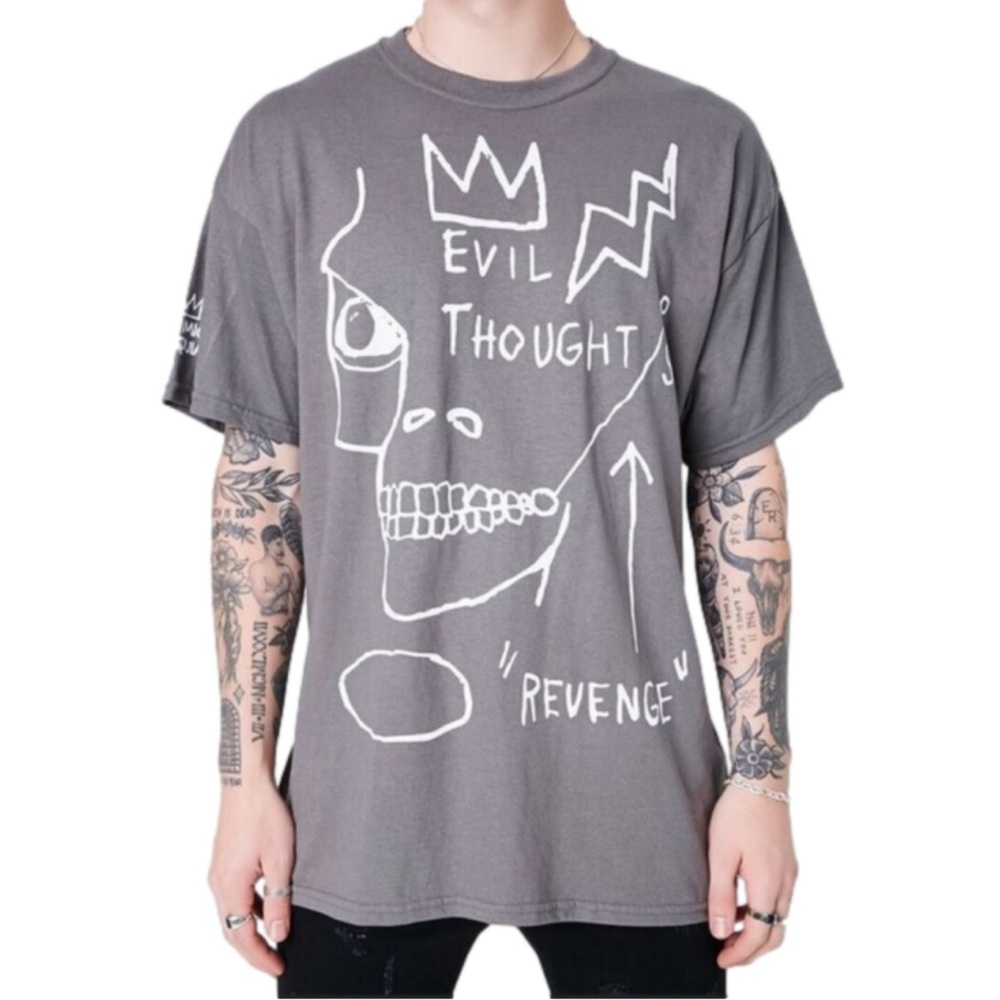 Jean-Michel Basquiat X Goodie Two Sleeves Evil Thoughts T-Shirt XL Extra Large